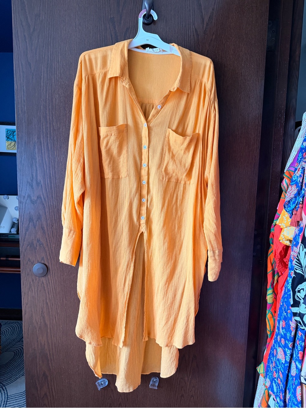 By Anthropologie Duster Tunic in Mango 2X